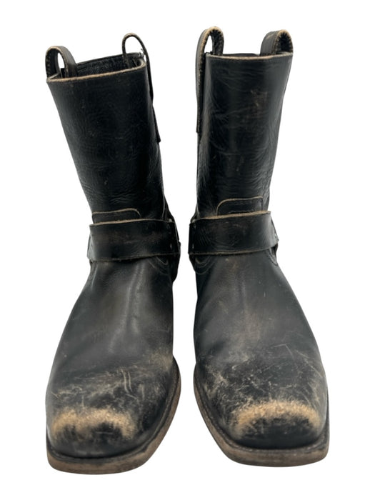 Frye Shoe Size 8 Black Leather Distressed Harness Boot Men's Shoes Black / 8
