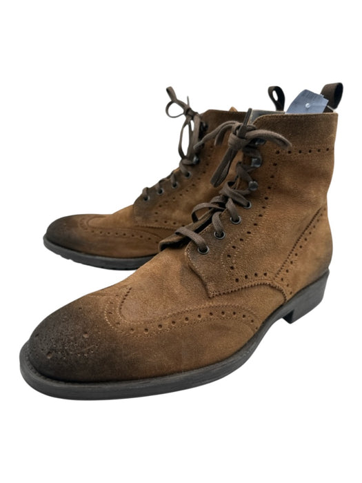 To Boot New York Shoe Size 8 Brown Suede Broguing Boot Men's Shoes Brown / 8
