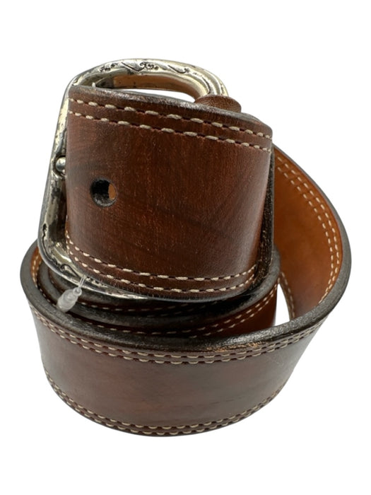 Martin Dingman Brown Leather Solid Men's Belt Brown