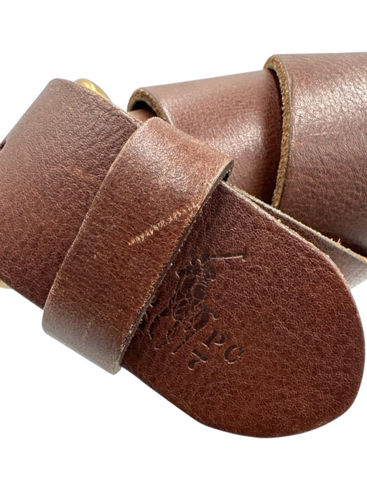 Polo Brown Leather Solid Men's Belt Brown