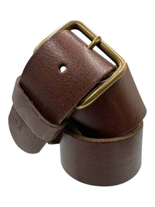 Polo Brown Leather Solid Men's Belt Brown