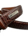 Polo Brown Leather Embossed Men's Belt Brown