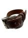 Polo Brown Leather Embossed Men's Belt Brown