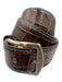 Roger Ximenez Brown Leather Embossed Men's Belt Brown