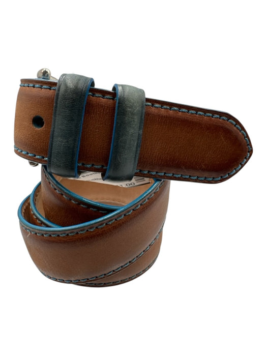 Peter Millar Brown Leather Solid Men's Belt Brown