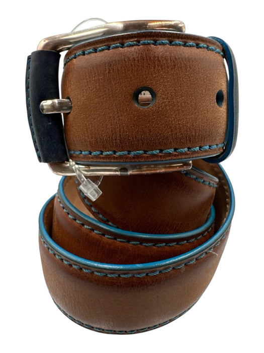 Peter Millar Brown Leather Solid Men's Belt Brown