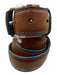 Peter Millar Brown Leather Solid Men's Belt Brown