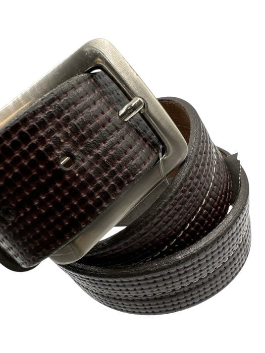 Martin Dingman Dark Brown Leather Solid Men's Belt Dark Brown