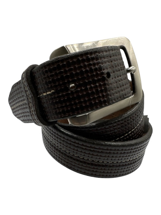 Martin Dingman Dark Brown Leather Solid Men's Belt Dark Brown