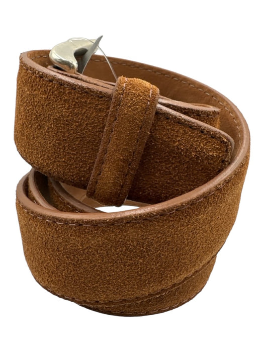 W. Kleinberg Brown Suede Solid Men's Belt Brown