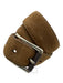 W. Kleinberg Brown Suede Solid Men's Belt Brown