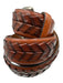 Robert Talbott Brown Leather Woven Men's Belt Brown