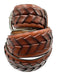 Robert Talbott Brown Leather Woven Men's Belt Brown