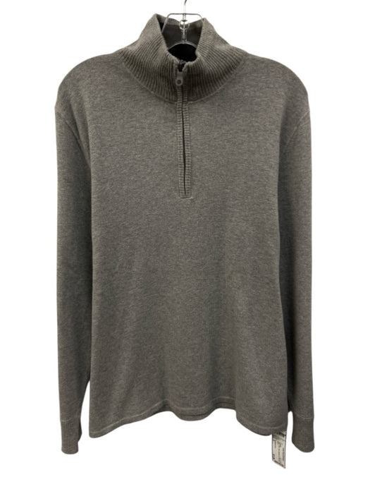 The North Face Size S Gray Wool Solid Quarter Zip Men's Sweater Gray / S