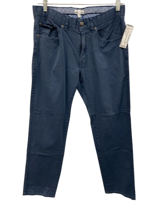 Peter Millar Size 30 Blue Cotton Blend Solid Khakis Men's Pants Blue / 30