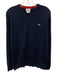 Lacoste Size 5 Blue Cotton Solid V Neck Men's Sweater Blue / 5