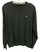 Lacoste Size 5 Dark Gray Cotton Solid V Neck Men's Sweater Dark Gray / 5