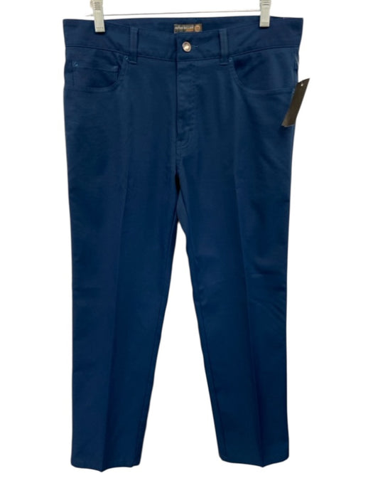 Peter Millar Size 32 Blue Synthetic Solid Athletic Khakis Men's Pants Blue / 32