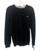 Lacoste Size 5 Black Cotton Solid V Neck Men's Sweater Black / 5