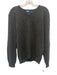 Polo Size M Dark Gray Wool Solid V Neck Men's Sweater Dark Gray / M
