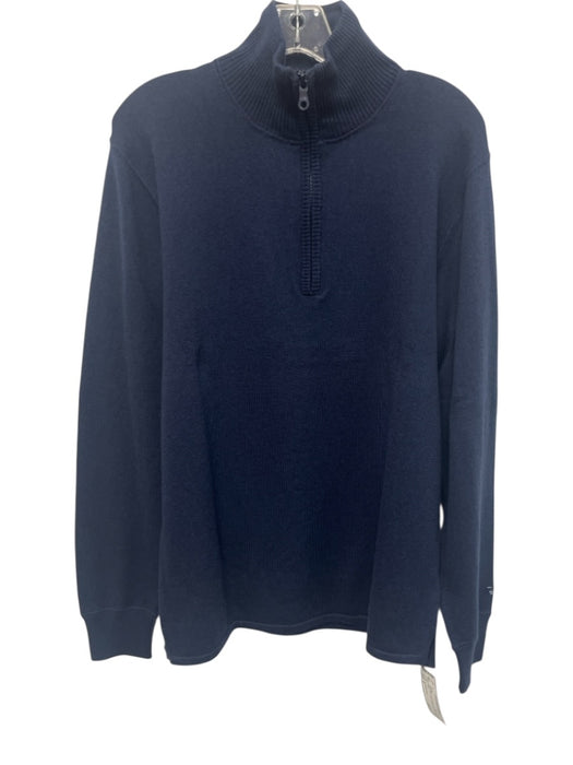The North Face Size S Blue Wool Solid Quarter Zip Men's Sweater Blue / S