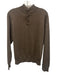 Peter Millar Size M Brown Wool Cable Quarter Button Men's Sweater Brown / M