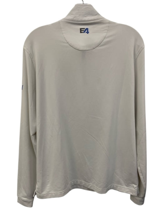 Peter Millar Size S White Synthetic Solid Athletic Quarter Zip Long Sleeve Shirt White / S