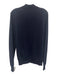 Peter Millar Size M Navy Blue Cotton Blend Solid Zip UP Leather Accents Sweater Navy Blue / M
