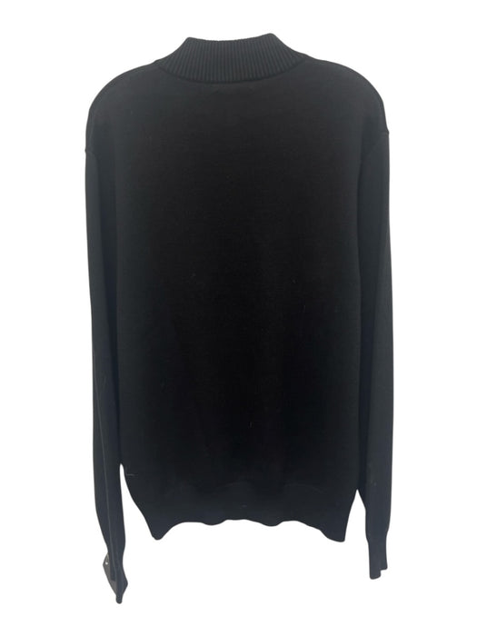 Peter Millar Size S Black Wool Solid Quarter Zip Men's Sweater Black / S