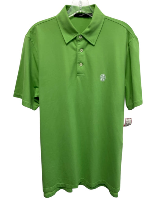 RLX Size M Green Synthetic Solid Polo Athleisure Men's Short Sleeve Green / M