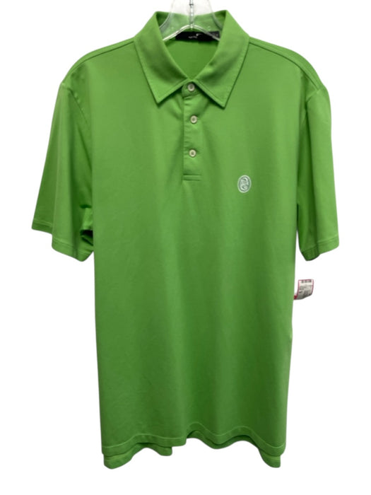 RLX Size M Green Synthetic Solid Polo Athleisure Men's Short Sleeve Green / M