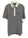 Polo Golf Size S Black & White Cotton Striped Polo Men's Short Sleeve Black & White / S