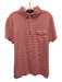 Ralph Lauren Size M Red & White Cotton Striped Polo front pocket Short Sleeve Red & White / M