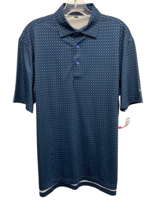 Peter Millar Size S Blue & Purple Synthetic Stars Polo Athleisure Short Sleeve Blue & Purple / S
