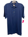 Peter Millar Size M Blue Synthetic Solid Polo Athleisure Men's Short Sleeve Blue / M