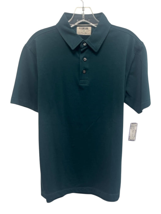 Linksoul Size S Green Cotton Blend Solid Polo Men's Short Sleeve Green / S
