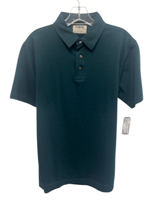Linksoul Size S Green Cotton Blend Solid Polo Men's Short Sleeve Green / S