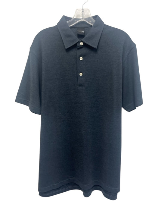 Dunning Golf Size M Dark Gray Synthetic Solid Polo Men's Short Sleeve Dark Gray / M
