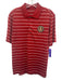 Adidas Size S Red & White Synthetic Striped Polo Men's Short Sleeve Red & White / S