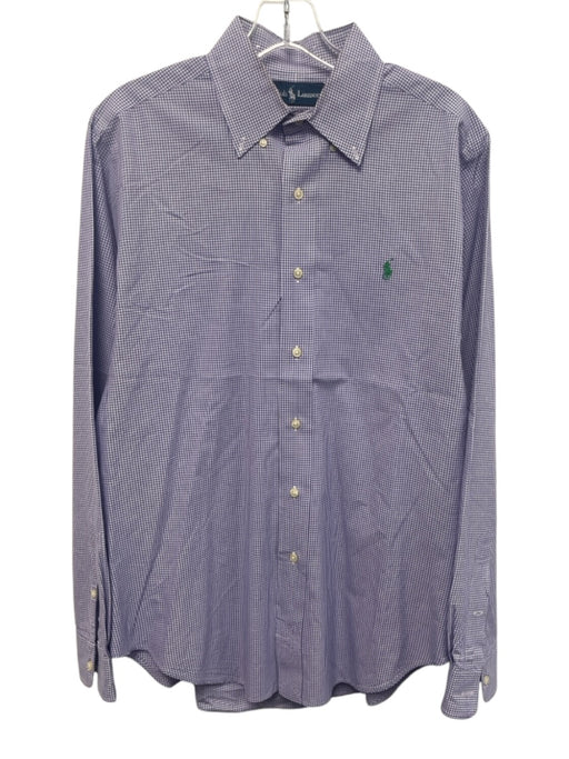 Ralph Lauren Size M Purple & White Cotton Gingham Button Up Long Sleeve Shirt Purple & White / M