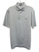 Peter Millar Size S White & Blue Synthetic Striped Polo Athleisure Short Sleeve White & Blue / S