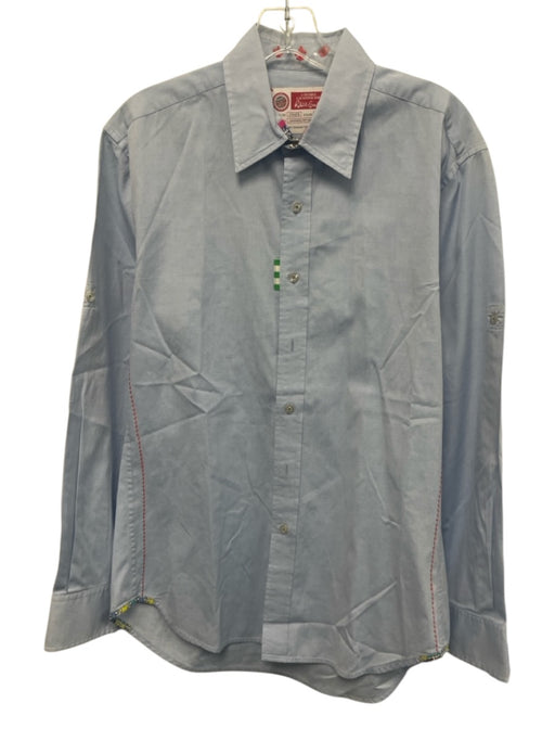 Robert Graham Size M Light blue Cotton Solid Oxford Button up Long Sleeve Shirt Light blue / M