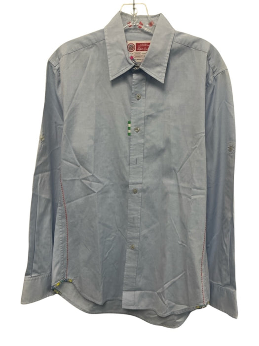 Robert Graham Size M Light blue Cotton Solid Oxford Button up Long Sleeve Shirt Light blue / M