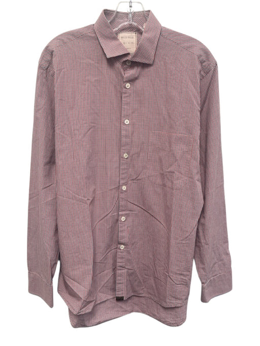Billy Reid Size M Red, White & Blue Cotton Plaid Button Up Long Sleeve Shirt Red, White & Blue / M