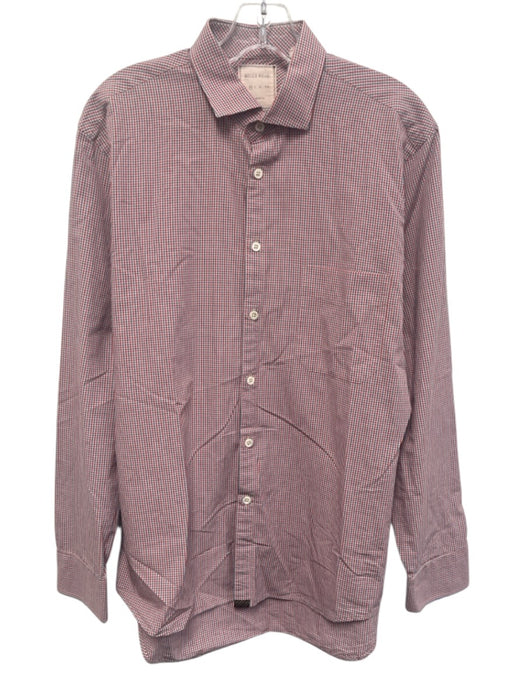 Billy Reid Size M Red, White & Blue Cotton Plaid Button Up Long Sleeve Shirt Red, White & Blue / M