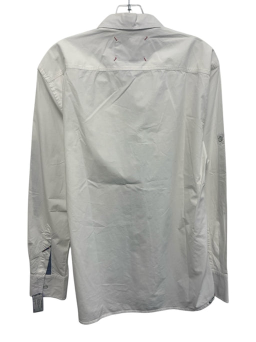 Robert Graham Size M White Cotton Solid Button Up Men's Long Sleeve Shirt White / M