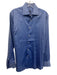 Robert Talbott Size 15 Blue Cotton Twill Button Up Men's Long Sleeve Shirt Blue / 15