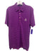 RLX Size M Purple & Blue Print Synthetic Striped Polo Athleisure Short Sleeve Purple & Blue Print / M