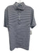 Stitch Size S Blue & White Synthetic Striped Polo Athleisure Men's Short Sleeve Blue & White / S