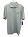 F & G tech Size S Green & White Synthetic Striped Polo Men's Short Sleeve Green & White / S
